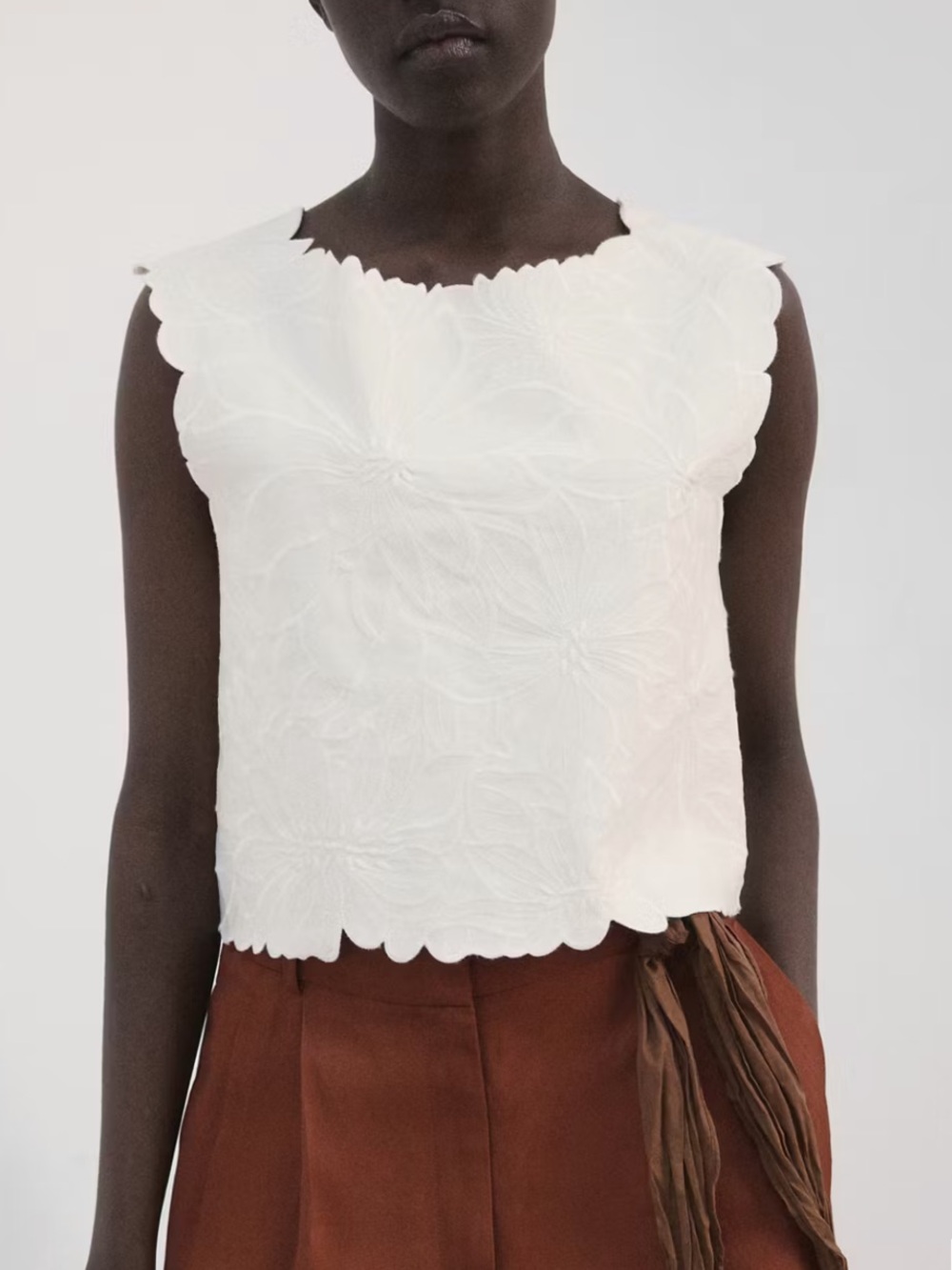 Mango Embroidered Flower Top